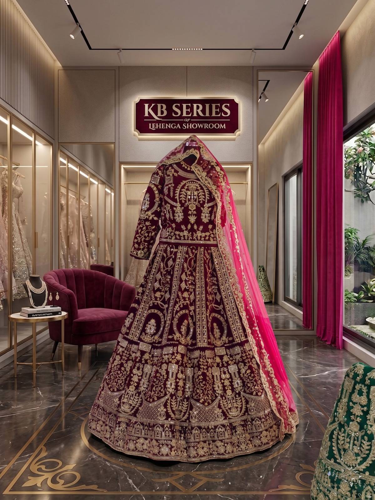 KB 1094 by KB collection 1094A to 1094C Series Indian Traditional Wear Bridal Collection Beautiful Stylish Fancy Colorful Bridal Wear & Occasional Wear VELVET Lehengas At Wholesale Price